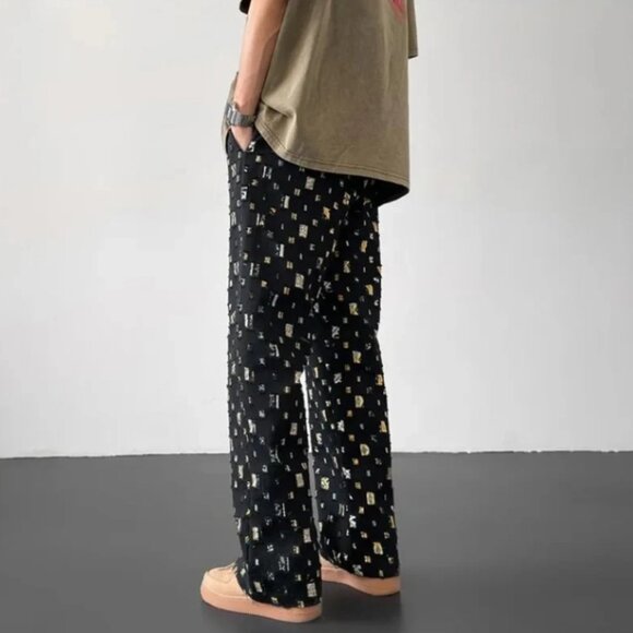 Artera Mosaic - Straight Fit Pants - Black - Size Large - Picture 2 of 12